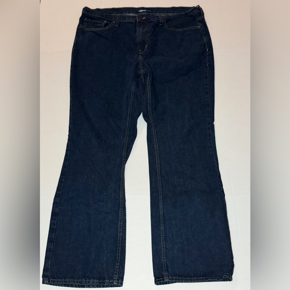 OLD NAVY MENS DARK BLUE DENIM BOOTCUT JEANS